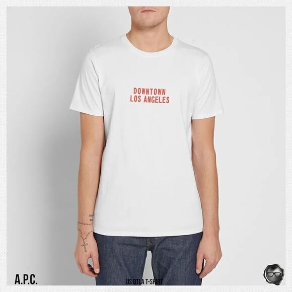 A.P.C. DOWNTOWN LOS ANGELES DTLA T-SHIRT 2017 SEASONAL CAPSULE UNISEX WHITE - Picture 4 of 13